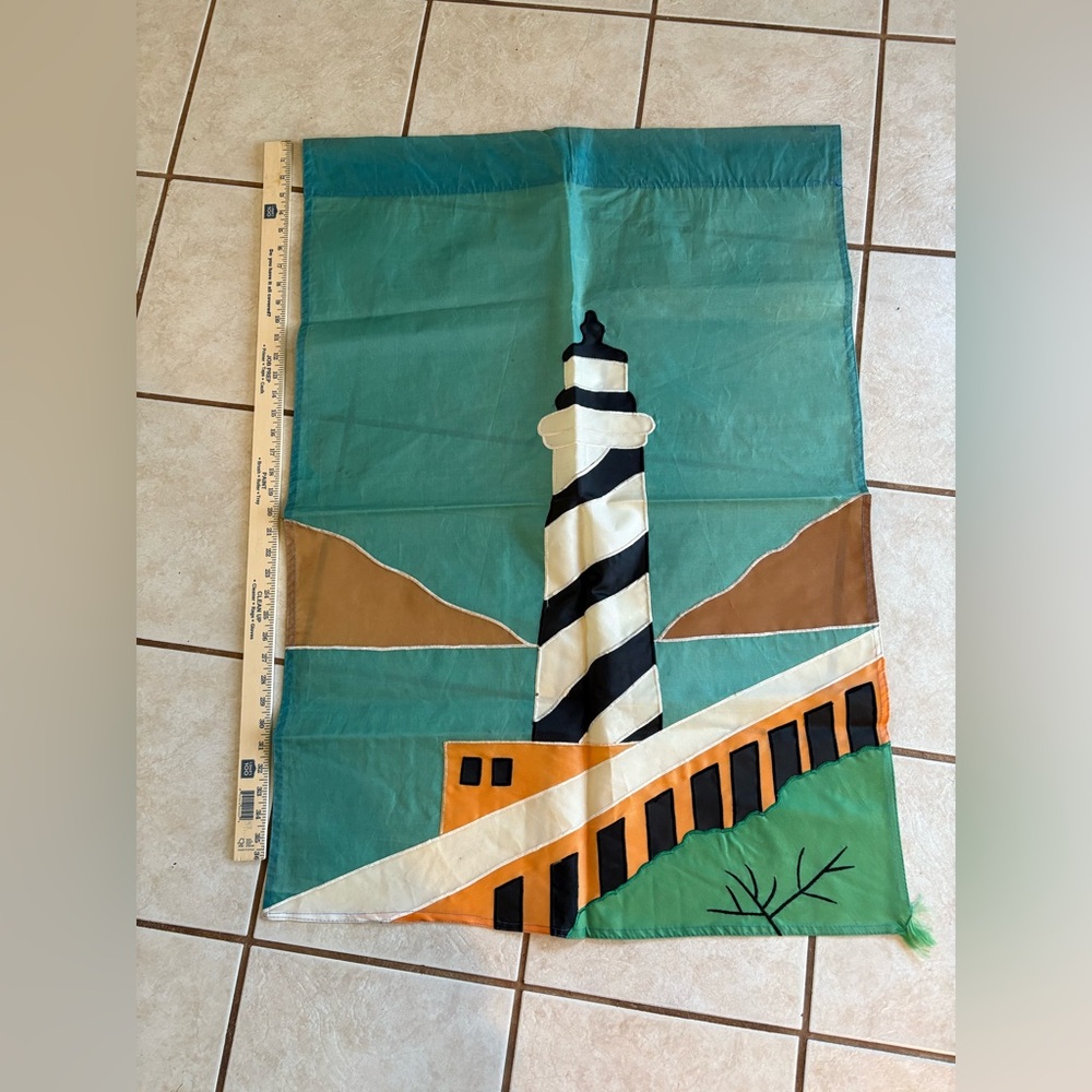 Vintage Lighthouse Large Garden Flag Home Decor Coastal Nautical Yard Decor - Picture 2 of 6
